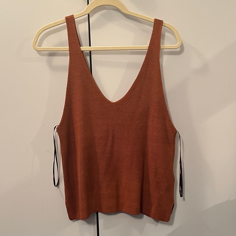 Forever 21 Rust Knit Sweater Tank Top